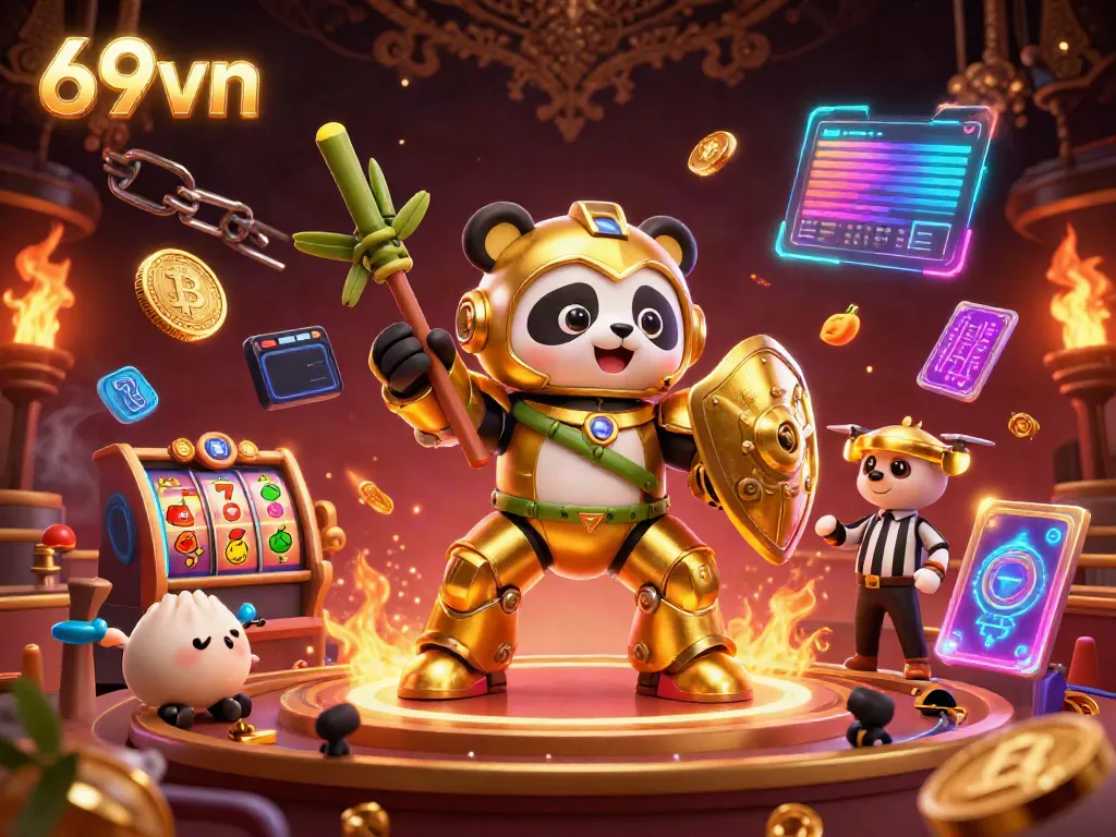 Engage in thrilling gameplay at 69vn with dynamic casino elements and crypto coins in a vibrant arena.