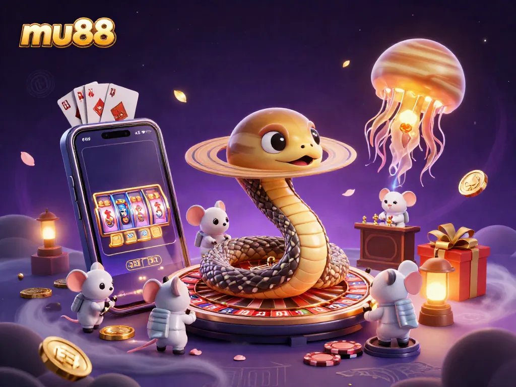 Enjoy thrilling gaming adventures at mu88 with interactive betting characters and cosmic visuals.