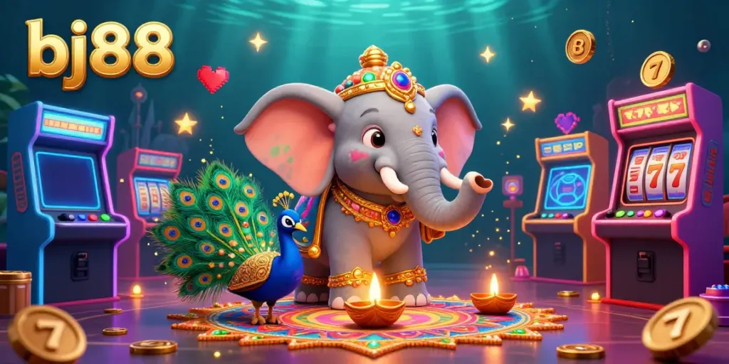 Join the fun at bj88's vibrant and exciting online casino featuring lively 3D characters and engaging gaming elements.