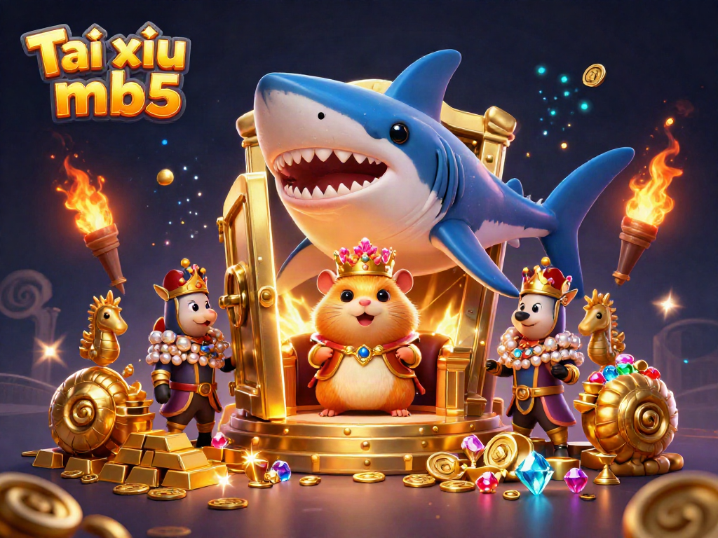 Engage with Tài xỉu mb5, a thrilling online gaming experience with colorful characters and dazzling treasures.