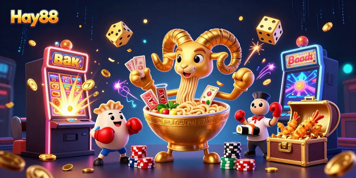 Experience thrilling gameplay at Hay88 with vibrant characters and exciting casino elements.