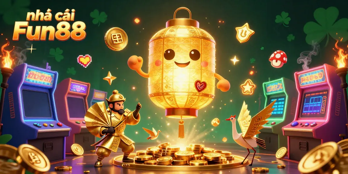 Experience the thrill of nhà cái Fun88 with vibrant 3D casino elements, showcasing unique characters and dynamic gaming visuals.