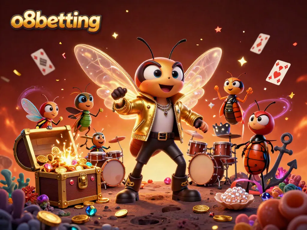 Engage with o8betting's thrilling casino experience amidst a fantasy illustration.
