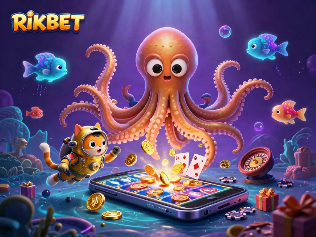 RIKBET offers exciting gameplay with a colossal kraken and vibrant slot games in a thrilling casino adventure.