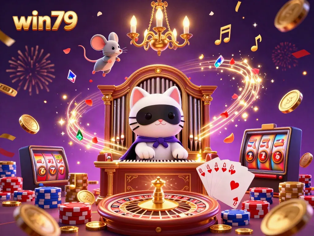 Experience thrill and excitement with win79 as colorful characters celebrate casino wins in an enchanting 3D illustration.