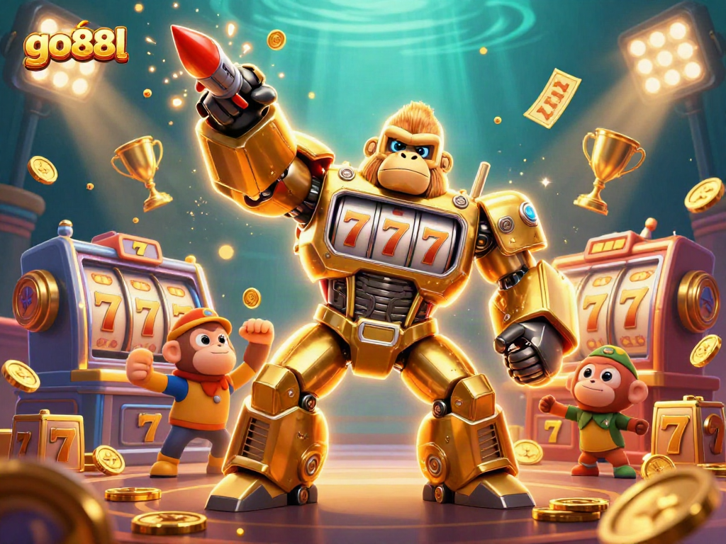 Experience thrilling gameplay with go88l's vibrant, dynamic 3D casino scene filled with excitement.