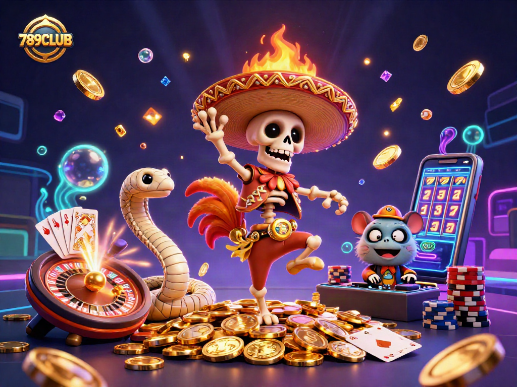 Experience thrilling wins at 789CLUB with vibrant 3D casino characters and games.